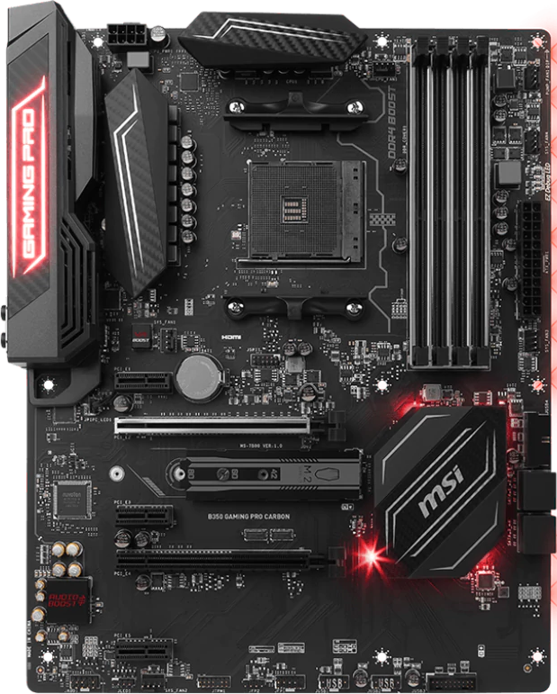 MSI B350 Gaming Pro Carbon - Motherboard Specifications On MotherboardDB